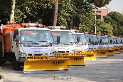 آماده باش 340 دستگاه ماشین آلات برف روبی در مناطق 22 گانه پایتخت