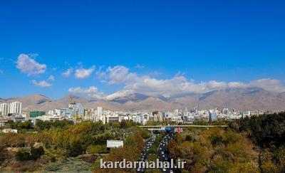 آسمان تهران بعد از مدت ها آبی شد