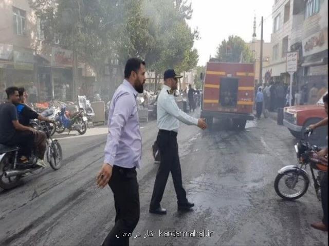 حریق یک مرکز درمانی در خیابان زرتشت تهران